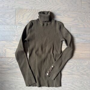 ASOS Olive Green Ribbed Turtleneck